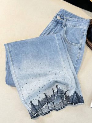 Blue Fashion Jeans Women's Y2K