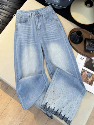 Blue Fashion Jeans Women's Y2K