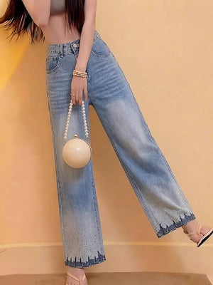 Blue Fashion Jeans Women's Y2K