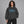 Blue Fire Flame Graphic Y2K Hoodie – worn by a woman