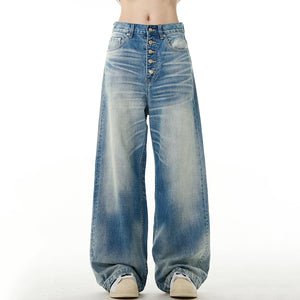 Blue Men's Trendy Y2K Jeans