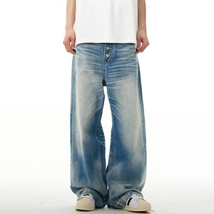 Blue Men's Trendy Y2K Jeans