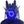 Blue lit cyberpunk mask with a ring eye and tube dreadlocks