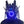 Blue lit cyberpunk mask with a ring eye and tube dreadlocks