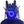 Blue lit cyberpunk mask with a ring eye and tube dreadlocks