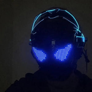 Blue Tech Helmet Cyberpunk