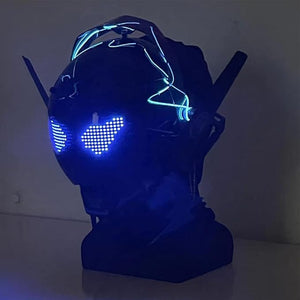 Blue Tech Helmet Cyberpunk