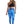 Blue Tie-Dye Scrunch Butt Leggings - product view on white background