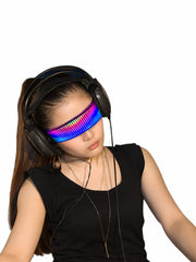 Ochelari Cyberpunk cu LED și Bluetooth