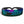 Black LED visor glasses switched on, front view of the 432 RGB light grid showing a colorful pattern