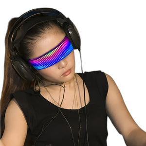 Bluetooth LED Cyberpunk Glasses - product view on white background