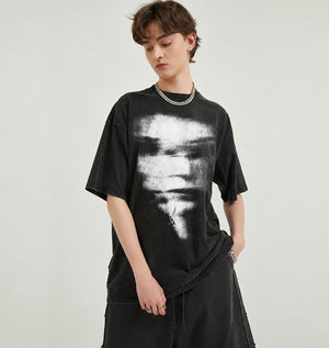 Blurry Faces Graphic Y2K Tee