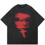 Blurry Faces Graphic Y2K Tee