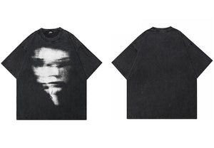 Blurry Faces Graphic Y2K Tee