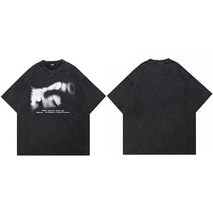 Blurry Letters Vintage Y2K Graphic Tee