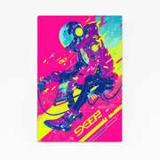 Bold Neon Graffiti Cyberpunk Art