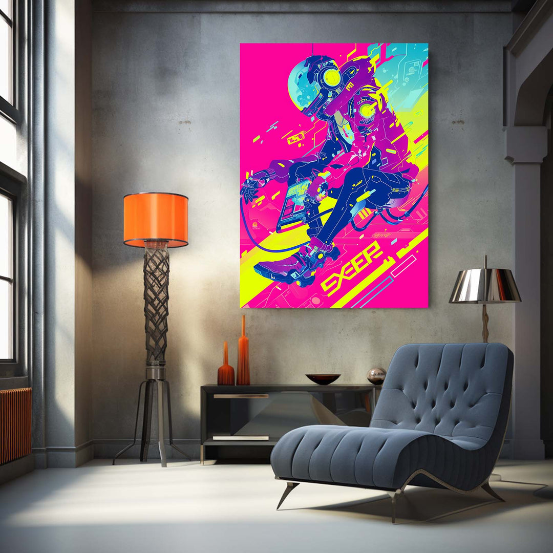 Loading image: Bold Neon Graffiti Cyberpunk Art | CYBER TECHWEAR®