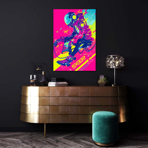 Bold Neon Graffiti Cyberpunk Art | CYBER TECHWEAR®