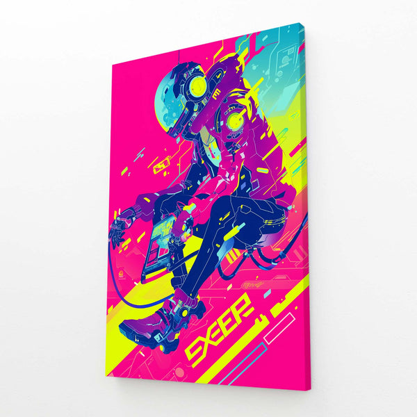 Bold Neon Graffiti Cyberpunk Art | CYBER TECHWEAR®