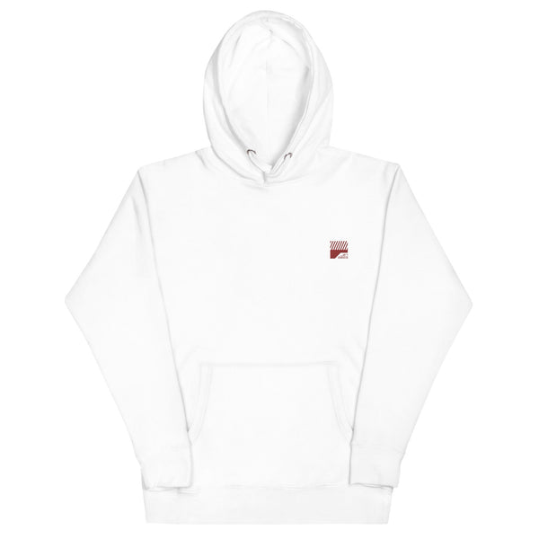 Bold White Embroidered Classic Hoodie