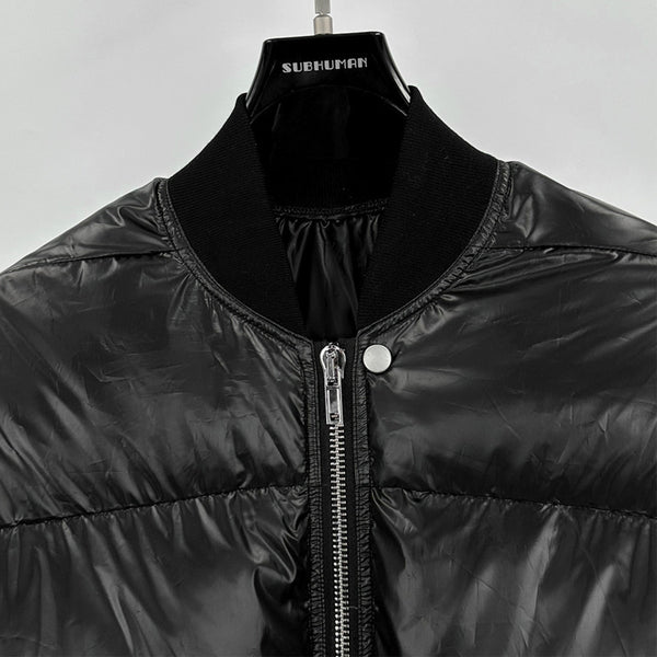 Bomber Black Leather Jacket