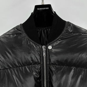 Bomber Black PU Leather Jacket