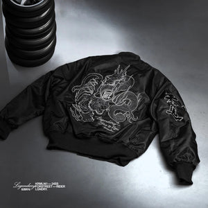 Bomber Jacket Cyberpunk Tiger Dragon