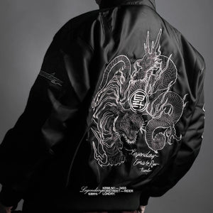 Bomber Jacket Cyberpunk Tiger Dragon