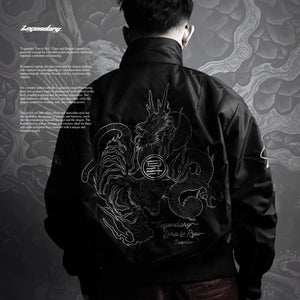 Bomber Jacket Cyberpunk Tiger Dragon