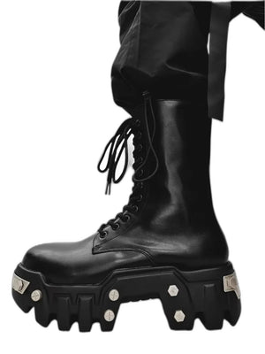Boots Black Platform Men - product view on white background