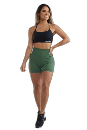 Booty Green Shorts - product view on white background