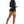 Booty Shorts Black and Yellow - product view on white background