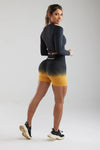 Booty Shorts Black and Yellow