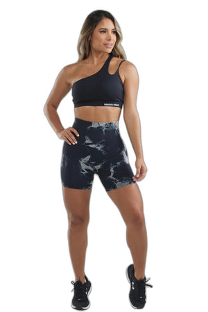 Booty Shorts Lightning Black - product view on white background