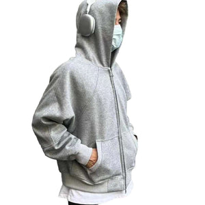 Boxy Style Cyberpunk Hoodie