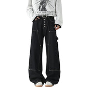 Breasted Design Y2K Jeans