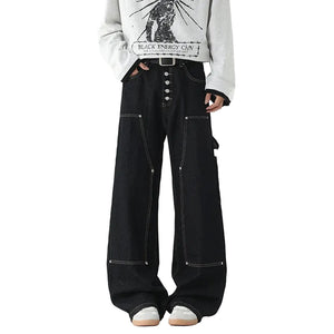Breasted Design Y2K Jeans