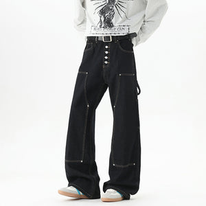 Breasted Design Y2K Jeans