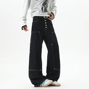 Breasted Design Y2K Jeans