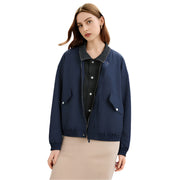 Breasted Zipper Spring Jacket Women