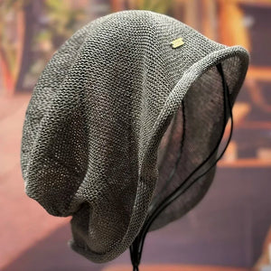 Spring Summer Japanese Fashion Mesh Breathable Linen Beanie Man Woman Casual Elegant Skull Cap Pullover Hats