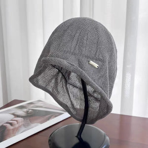 Spring Summer Japanese Fashion Mesh Breathable Linen Beanie Man Woman Casual Elegant Skull Cap Pullover Hats
