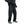 Breathable Straight Casual Black Pant - product view on white background