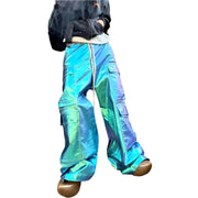 Bright Flared Cyberpunk Pants