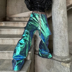 Bright Flared Cyberpunk Pants