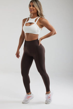 Brown Scrunch Butt Leggings