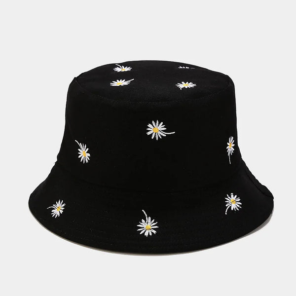 Bucket Hat flower embroidery