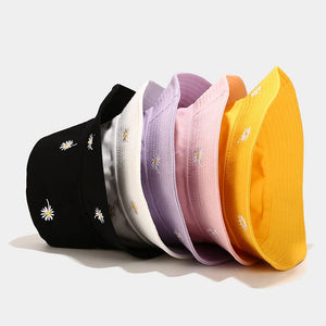 Bucket Hat flower embroidery