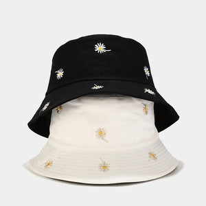 Bucket Hat flower embroidery