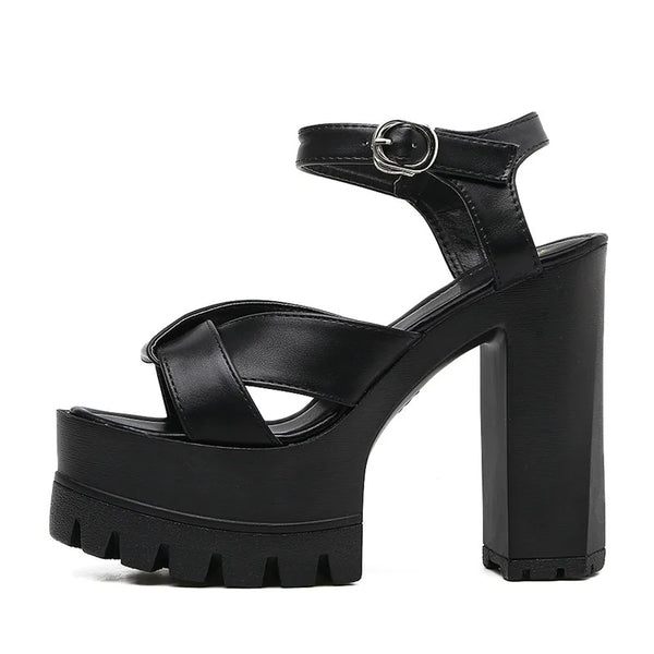 Buckle Chunky Sandals Comfortable